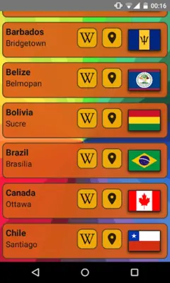 Capitals of the World android App screenshot 11